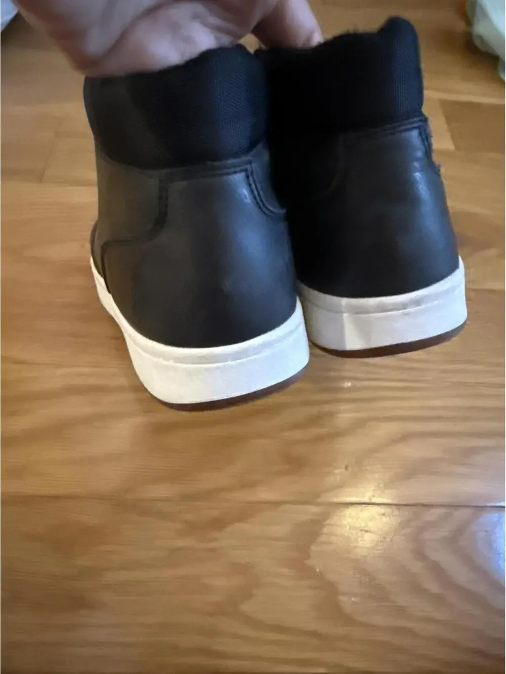 Polo Ralph Lauren Black High-Top Sneakers with White Rubber Soles